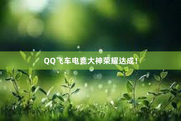 QQ飞车电竞大神荣耀达成！
